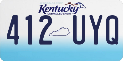 KY license plate 412UYQ