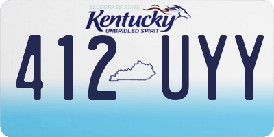 KY license plate 412UYY
