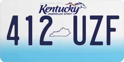 KY license plate 412UZF
