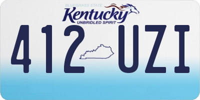 KY license plate 412UZI
