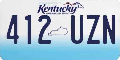 KY license plate 412UZN