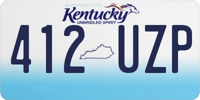 KY license plate 412UZP