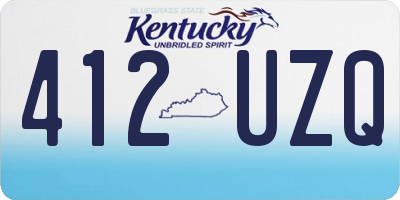 KY license plate 412UZQ