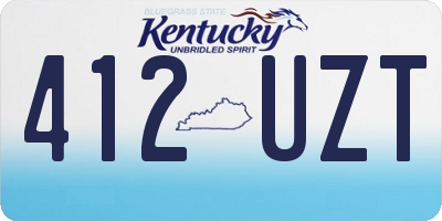 KY license plate 412UZT