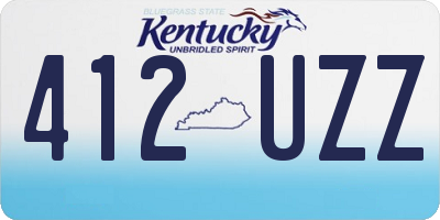 KY license plate 412UZZ