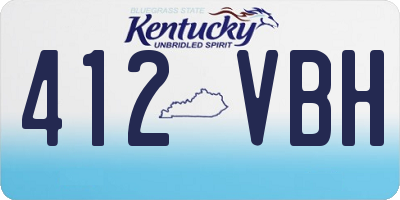 KY license plate 412VBH