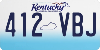 KY license plate 412VBJ