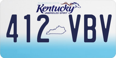 KY license plate 412VBV