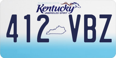 KY license plate 412VBZ