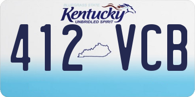 KY license plate 412VCB