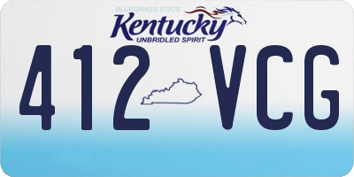 KY license plate 412VCG