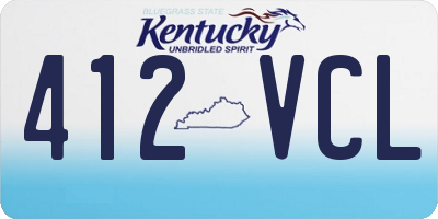 KY license plate 412VCL