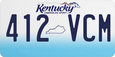 KY license plate 412VCM