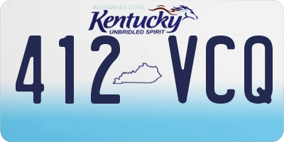 KY license plate 412VCQ