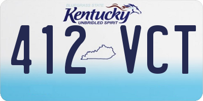 KY license plate 412VCT