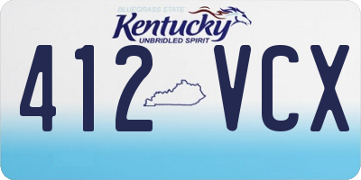 KY license plate 412VCX