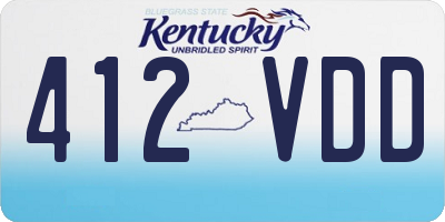 KY license plate 412VDD