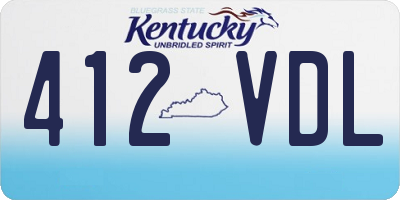 KY license plate 412VDL