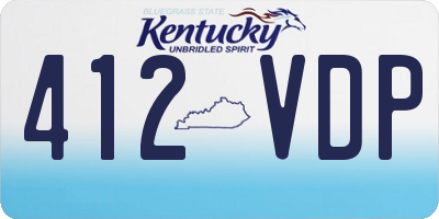 KY license plate 412VDP
