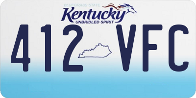 KY license plate 412VFC
