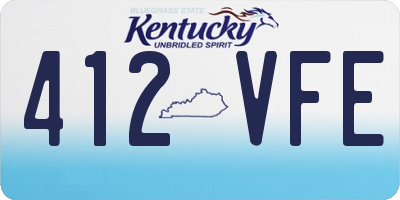 KY license plate 412VFE