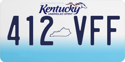 KY license plate 412VFF