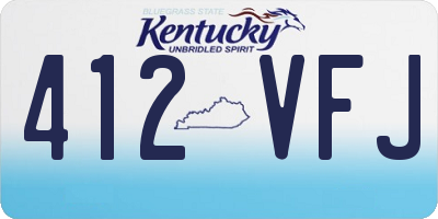 KY license plate 412VFJ