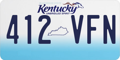 KY license plate 412VFN