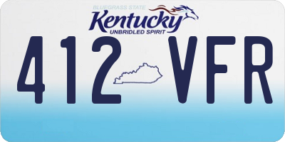 KY license plate 412VFR