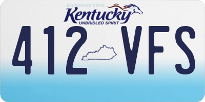 KY license plate 412VFS