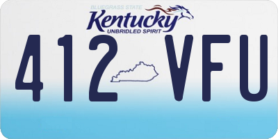 KY license plate 412VFU