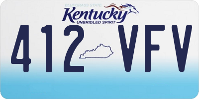 KY license plate 412VFV
