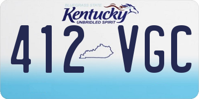 KY license plate 412VGC