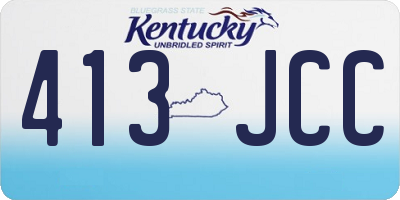 KY license plate 413JCC