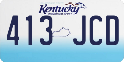 KY license plate 413JCD