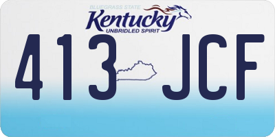 KY license plate 413JCF