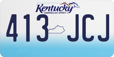 KY license plate 413JCJ