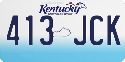 KY license plate 413JCK