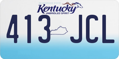 KY license plate 413JCL