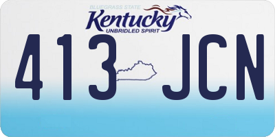 KY license plate 413JCN