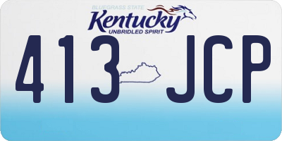 KY license plate 413JCP
