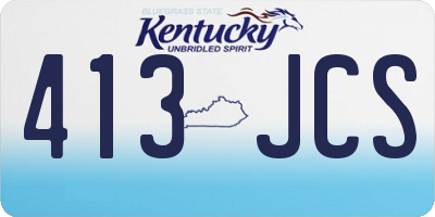 KY license plate 413JCS