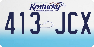 KY license plate 413JCX