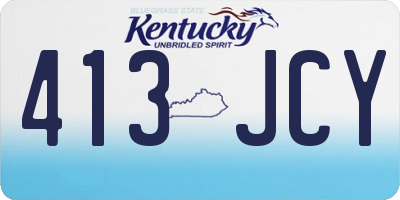 KY license plate 413JCY