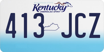 KY license plate 413JCZ