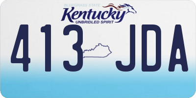 KY license plate 413JDA