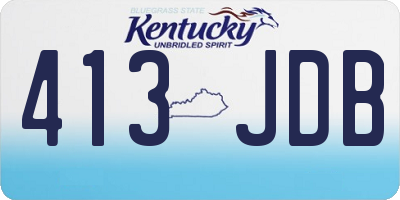 KY license plate 413JDB