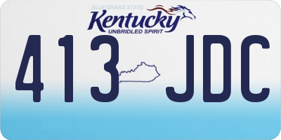 KY license plate 413JDC