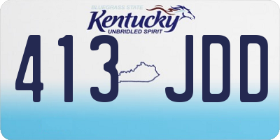KY license plate 413JDD