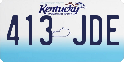 KY license plate 413JDE